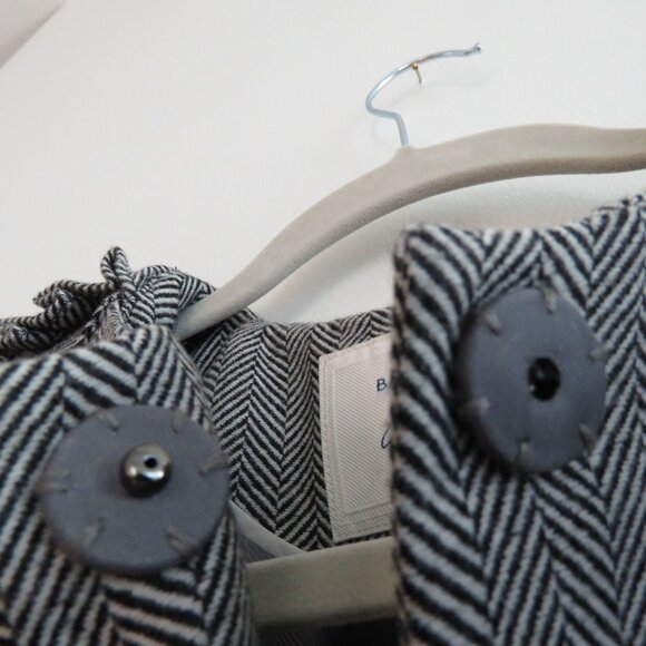 BANANA REPUBLIC X OLIVIA PALERMO Herringbone Ruffle Cape Academia Wool Blend XS - Picture 5 of 16